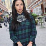 Green and blue flannel shirt