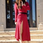 burgundy-surplice dress